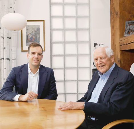 Jay Bidermann und sein Grossvater Hans J. Bidermann